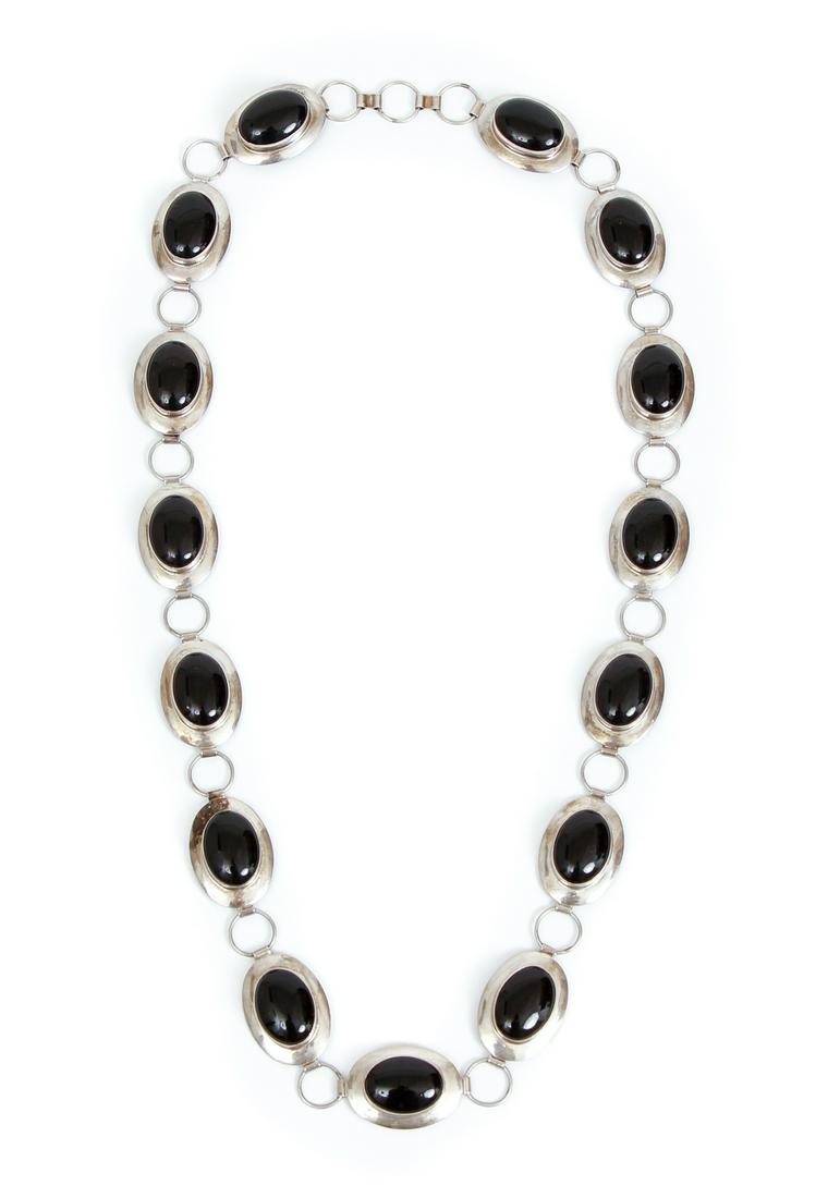 Harry Martinez Attributed Sterling and Onyx Belt (1 of 4)