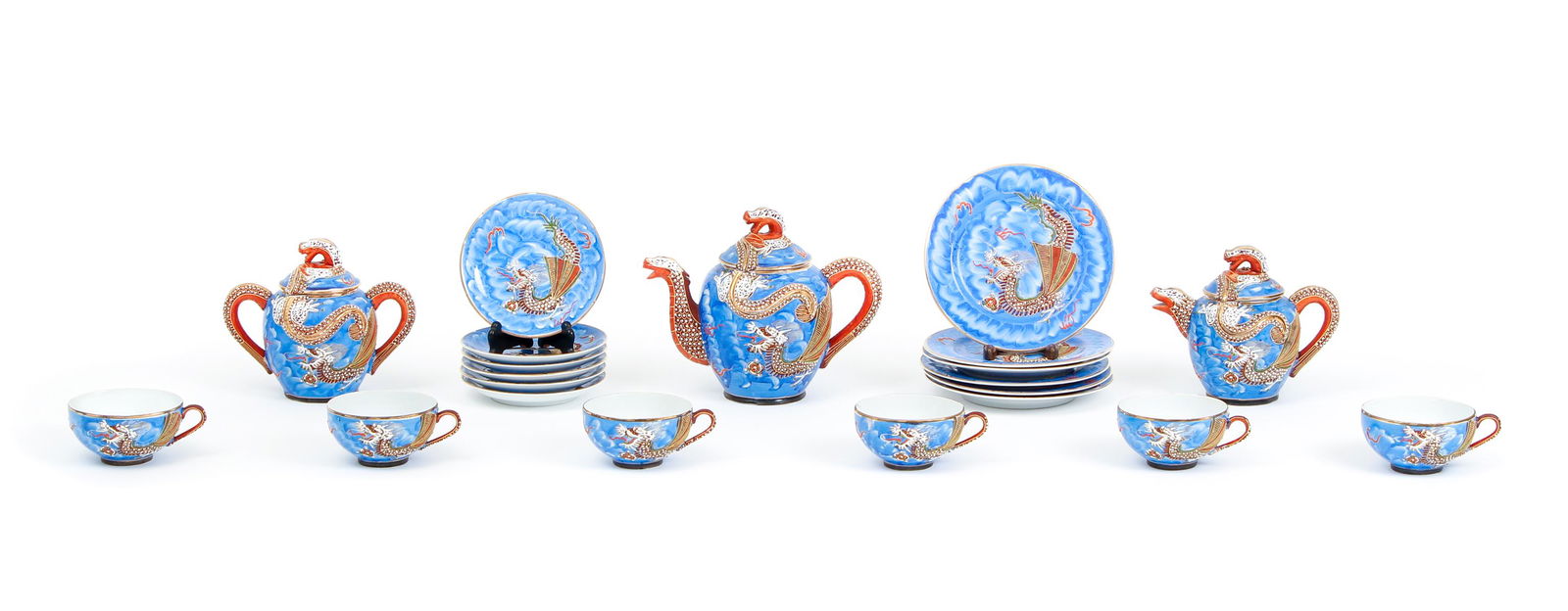 20th Century Chinese Dragon Tea Desert Set (1 of 20)