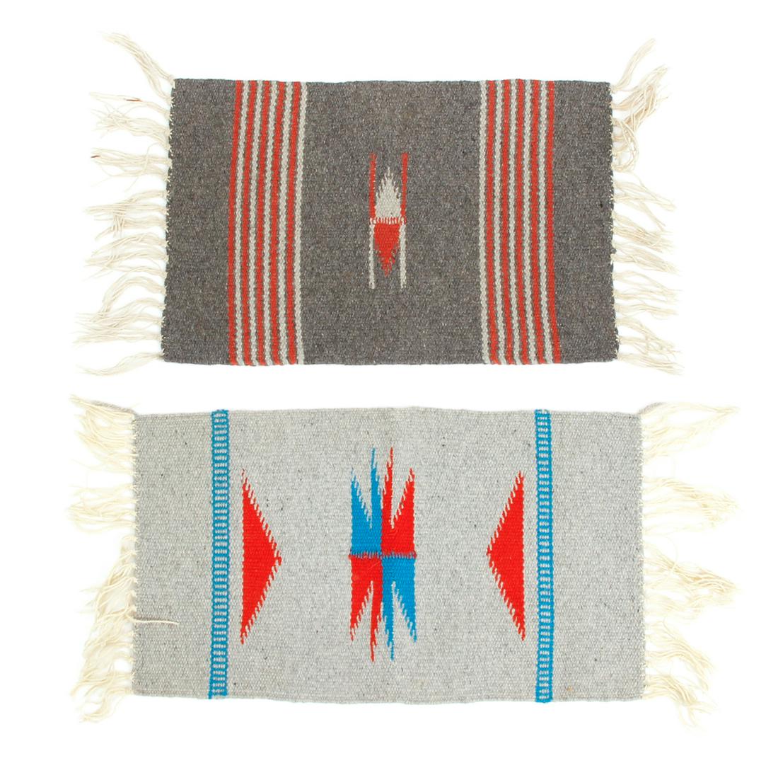 2 small Chimayo Rugs Textiles (1 of 8)