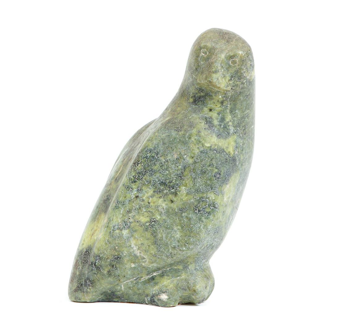 Inuit green stone carving bird (1 of 8)