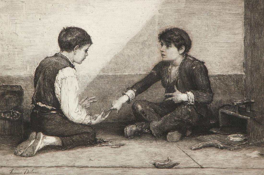 Frederick Dielman Original Etching Mora Players (1 of 8)