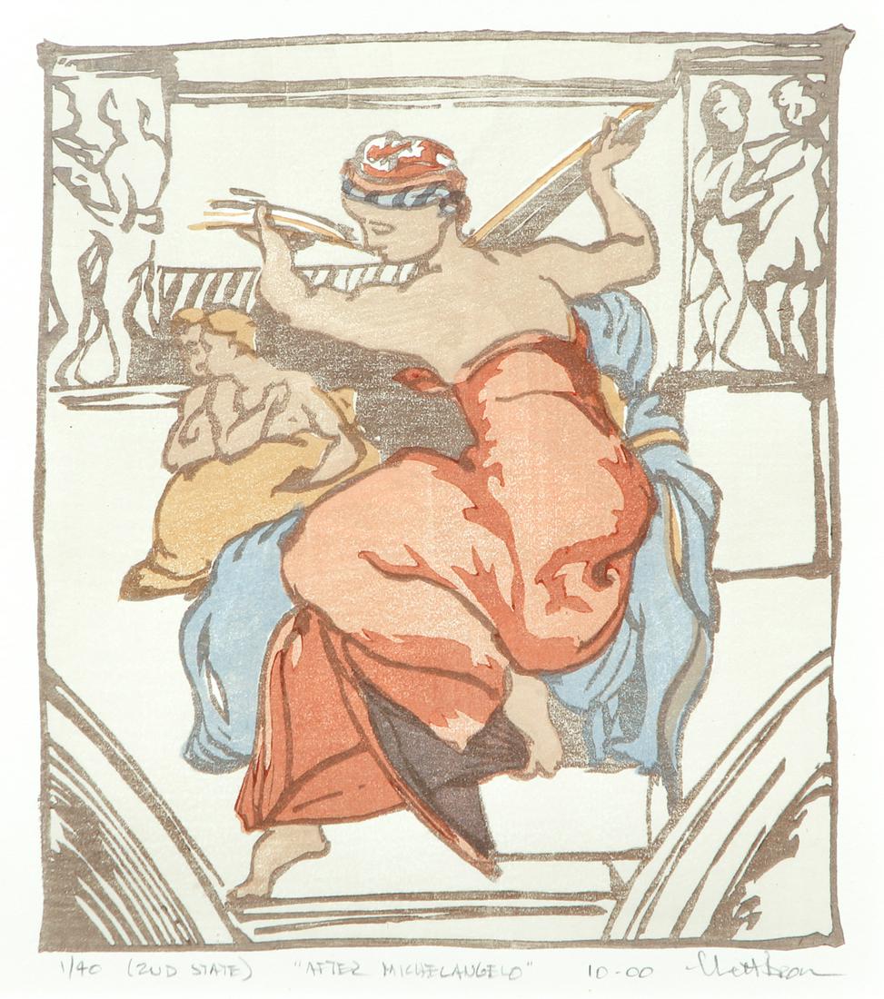 Matt Brown Color Woodblock Michelangelo (1 of 8)