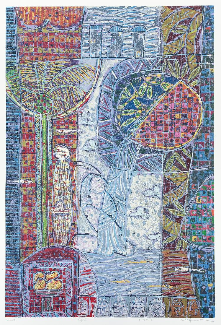 2 Seung Chul Lee orig reduction serigraphs Day and (1 of 13)