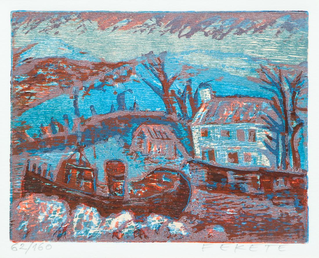 Group 6 Woodcuts Fekete Signed Color (1 of 18)