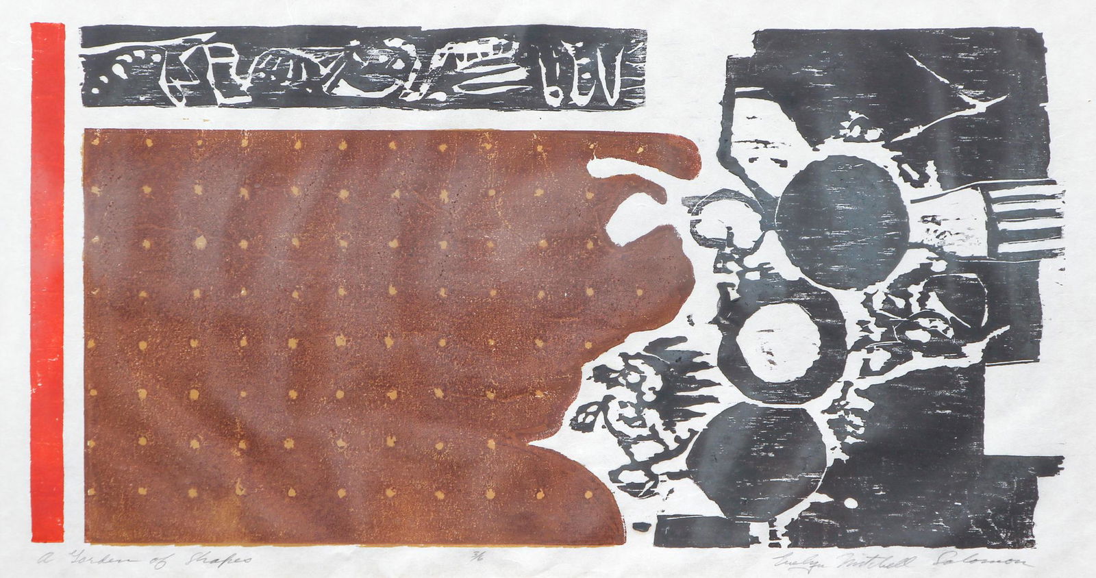 Evelyn Mitchell Solomon Woodcut Signed (1 of 9)