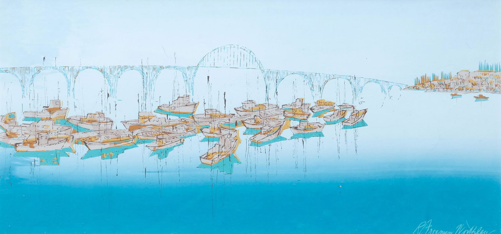 R. Freeman Worthley framed serigraph (1 of 7)