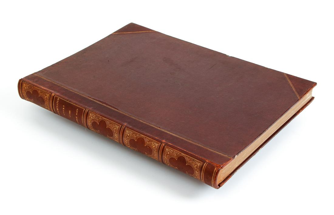 Owen Jones Illuminated Books Middle Ages: Humphreys, Henry Noel, The Illuminated Books of the Middle Ages, illuminated by Owen Jones, 1849, First edition, Longman, Brown, Green, London, folio (22 x 16.5 inches), contemporary 3/4 leather, gilt
