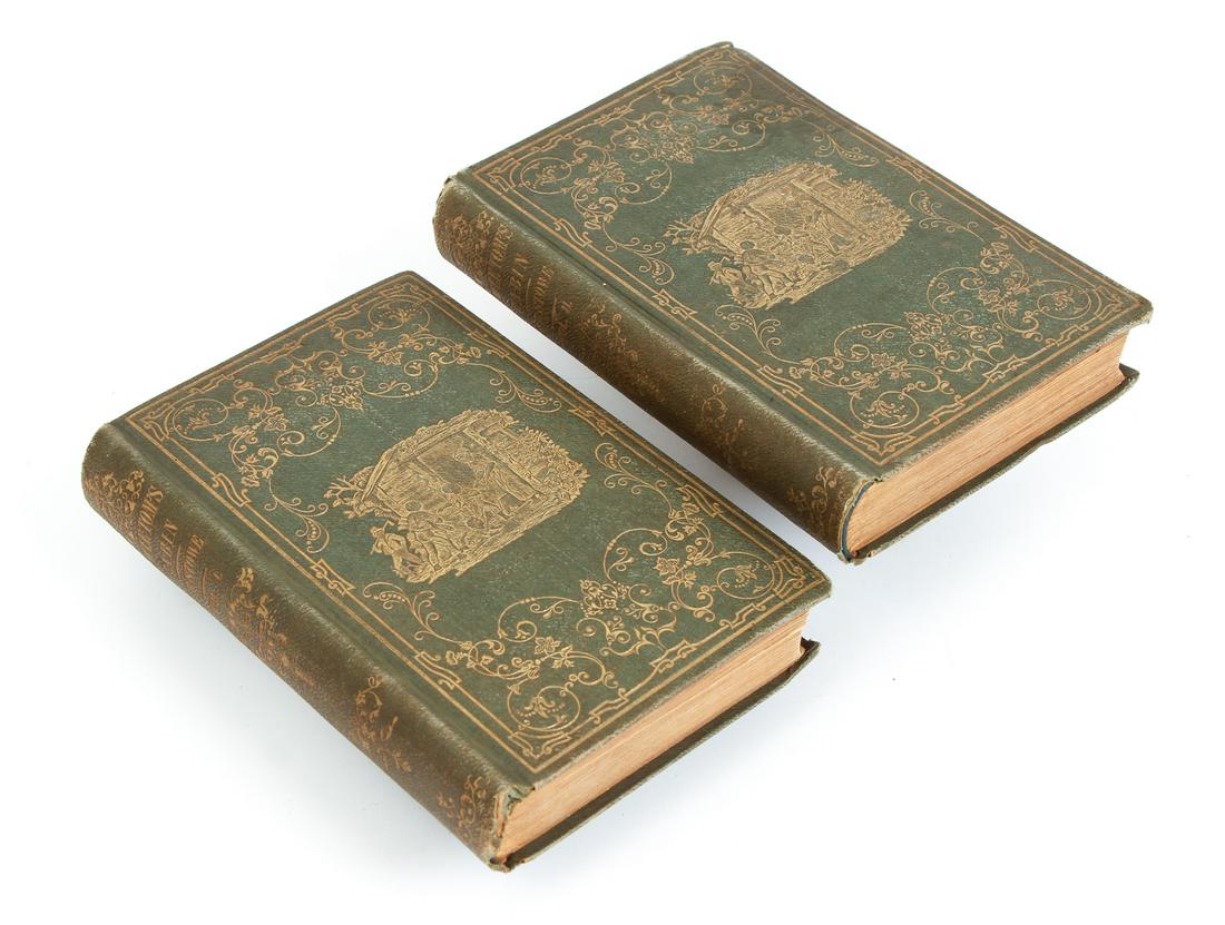 Stowe Uncle Toms Cabin Early American Gilt: Stowe, Harriet Beecher, Uncle Tom's Cabin; Or, Life Among the Lowly, complete in two volumes, early printings (vol. 1 Eightieth thousand, vol. 2 Seventy-fifth thousand), Boston, Jewett, 1852. Hardcove