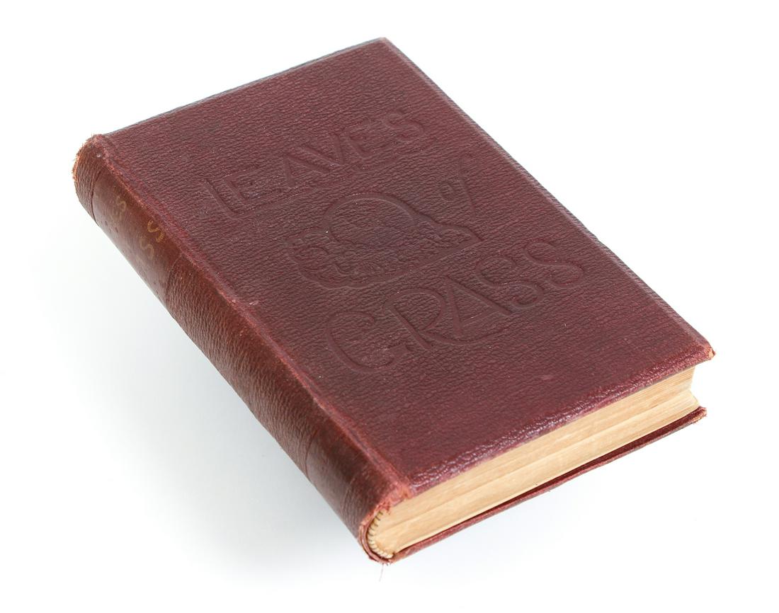 Whitman Leaves of Grass Pirated edition: Whitman, Walt, Leaves of Grass, title page states Thayer and Eldridge, Boston, Year 85 of the States (1860-1861), but this is one of Worthington's infamous pirated editions, published in the late 1870