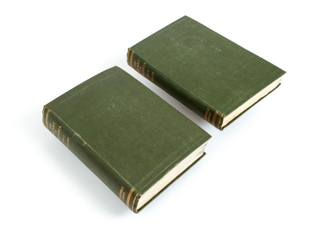 Philby Heart of Arabia 2 volumes 1922: Philby, H. St. J. B. (Harry St. John Bridger), The Heart of Arabia: A Record of Travel & Exploration in 2 volumes, complete, Constable and Co., London, 1922, First edition, hardcover, 8vos., original