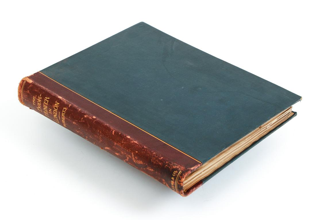 Large Paper Roberts Book Hunter London 1/25: Roberts, William, The Book-Hunter in London, 1895, Large Paper edition, one of only 25 copies, Chicago, McClurg, hardcover, large 4to. (11.75 x 9.5 inches), publisher's leather backed boards, gilt tit