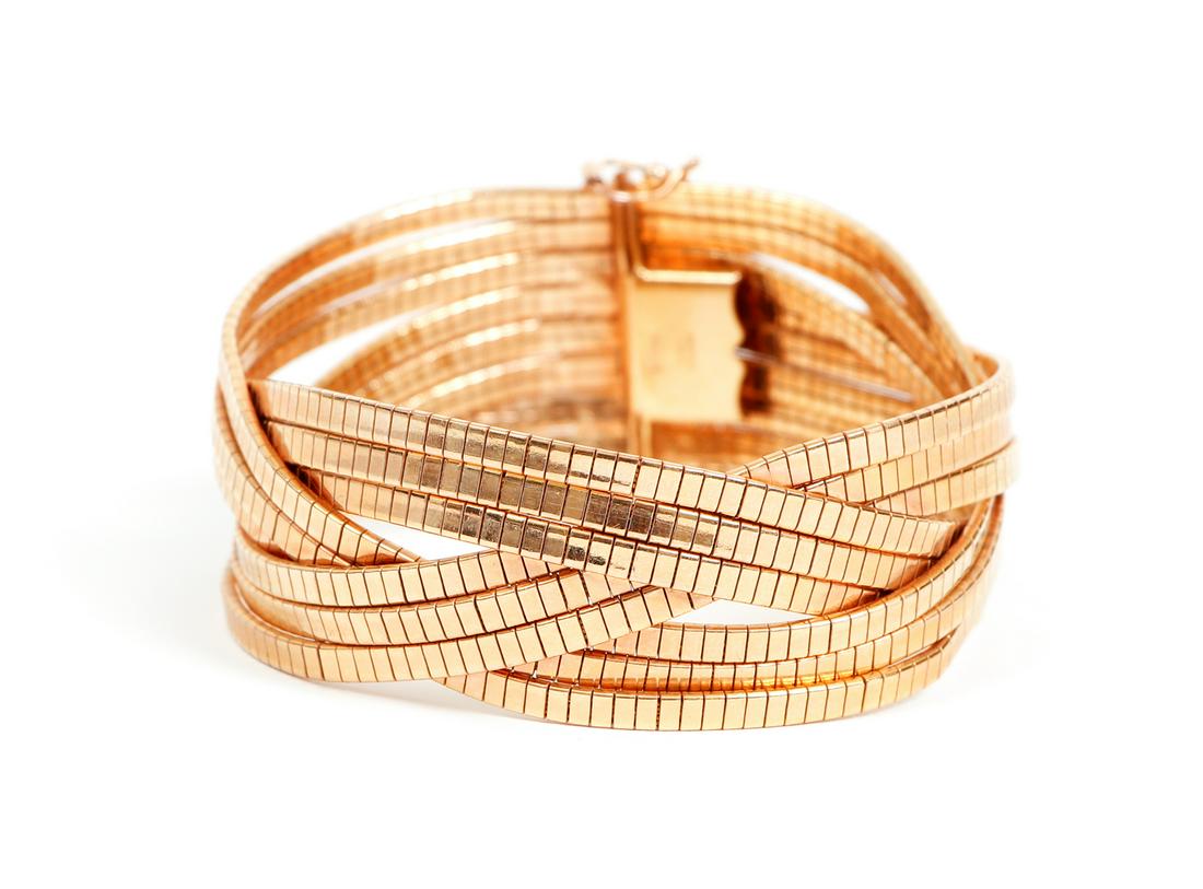 Italian Bronze Braided Bracelet (1 of 4)