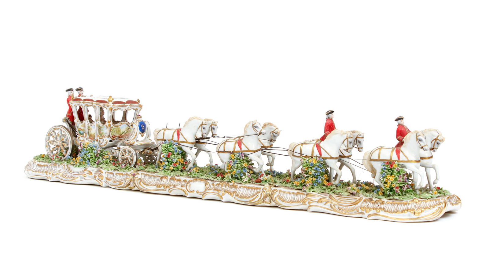 British Porcelain Eight Horse Carriage Group (1 of 9)
