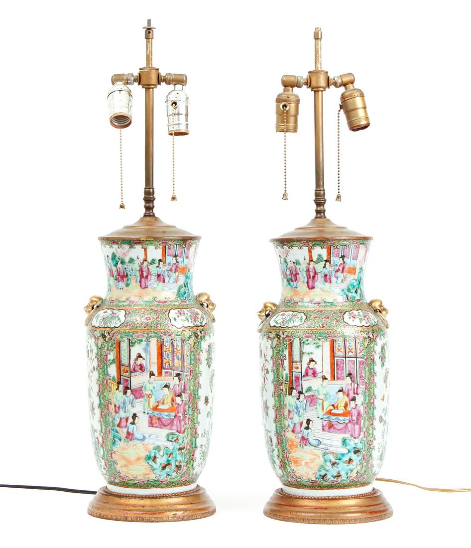 Pair Chinese Ginger Jar Lamps (1 of 12)