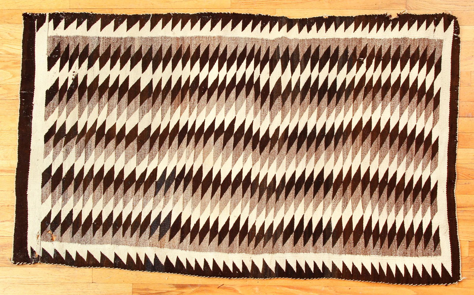 Handwoven Navajo Rug Textile Brown (1 of 6)