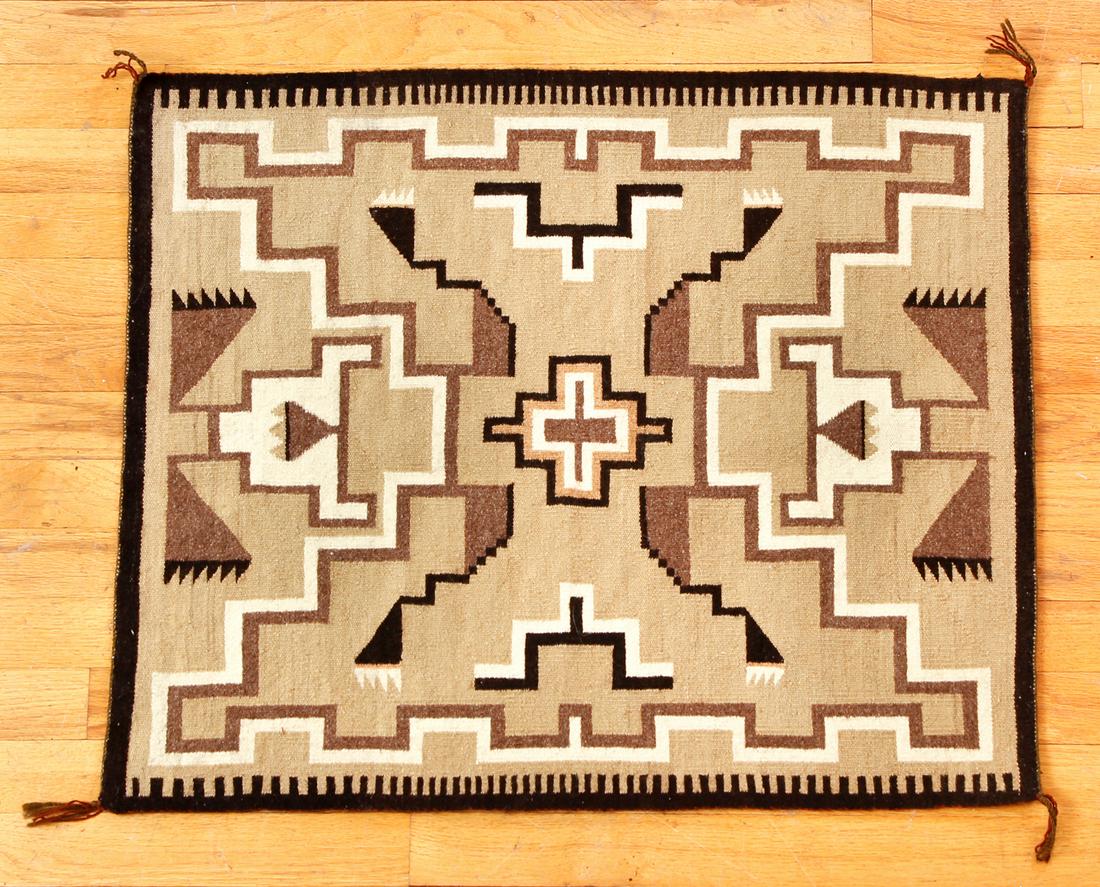 Handwoven Navajo Rug Textile Tan (1 of 5)