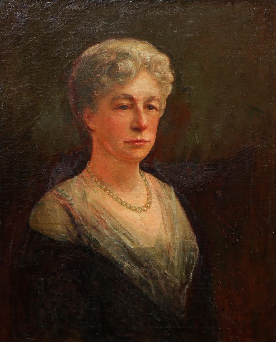 C.J. Taylor Portrait of a Mrs Burgwin Oil Ptg (1 of 10)
