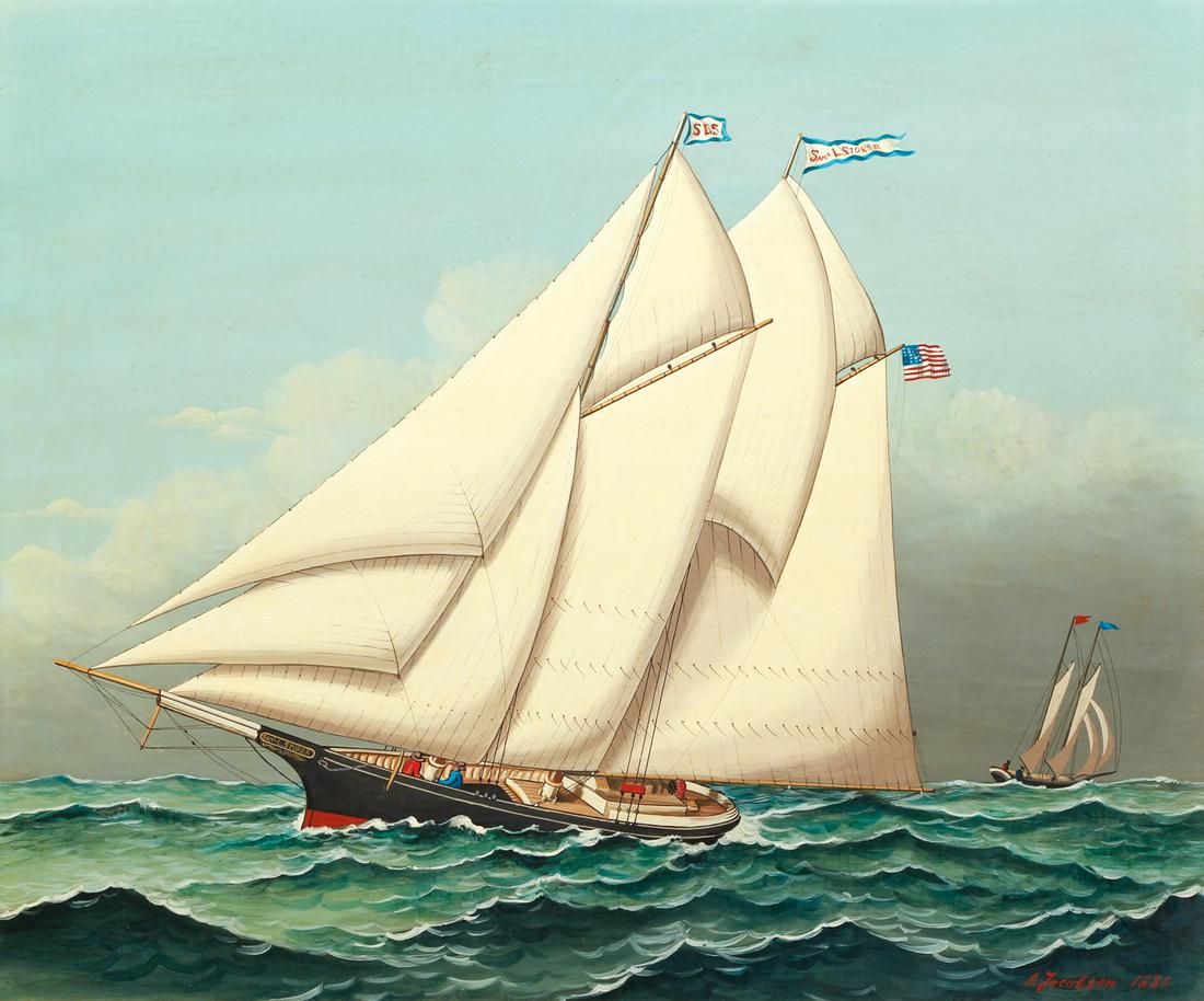 Painting after Antonio Jacobsen 1886 Maritime Painting (1 of 8)