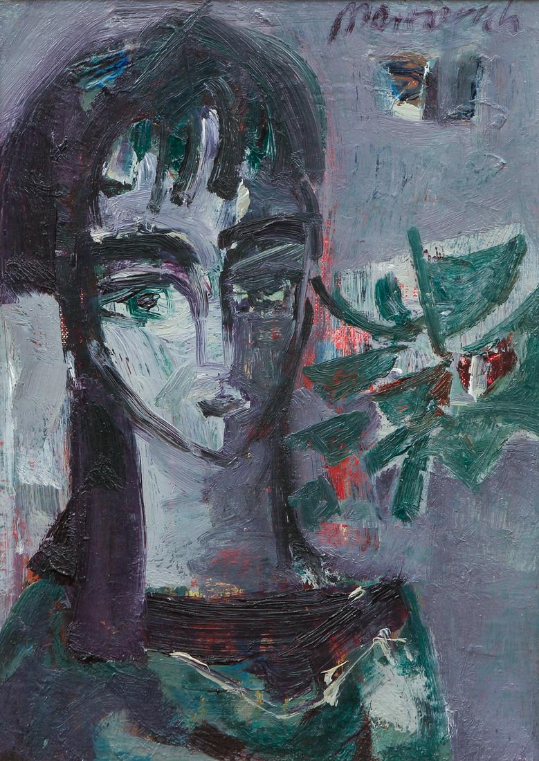 Zvi Mairovich Oil Painting Portrait Israeli (1 of 6)