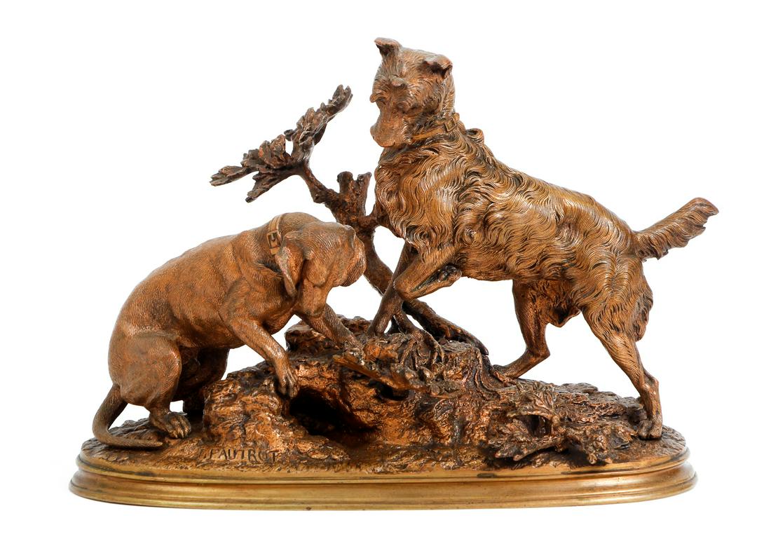Pautrot Hunting Dogs Bronze Figure (1 of 8)