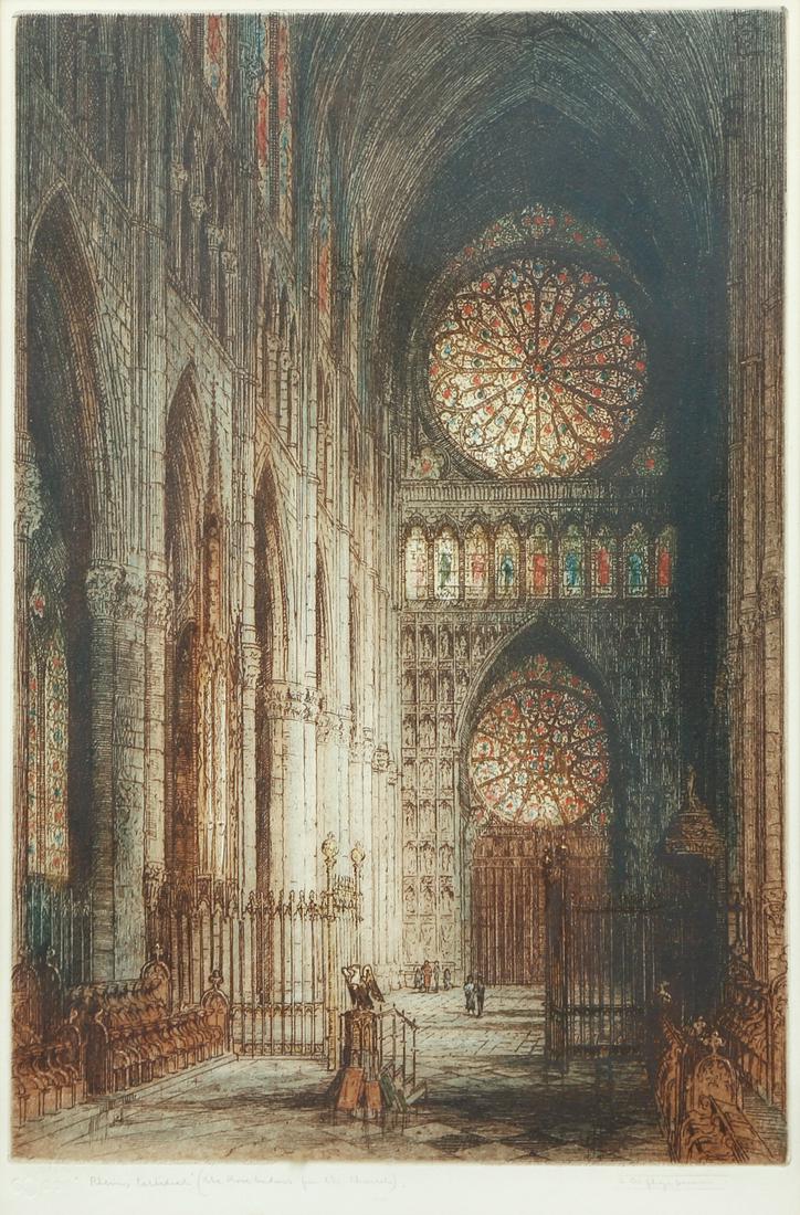 J. Alphege Brewer, "Rheims Cathedral" Engraving (1 of 8)