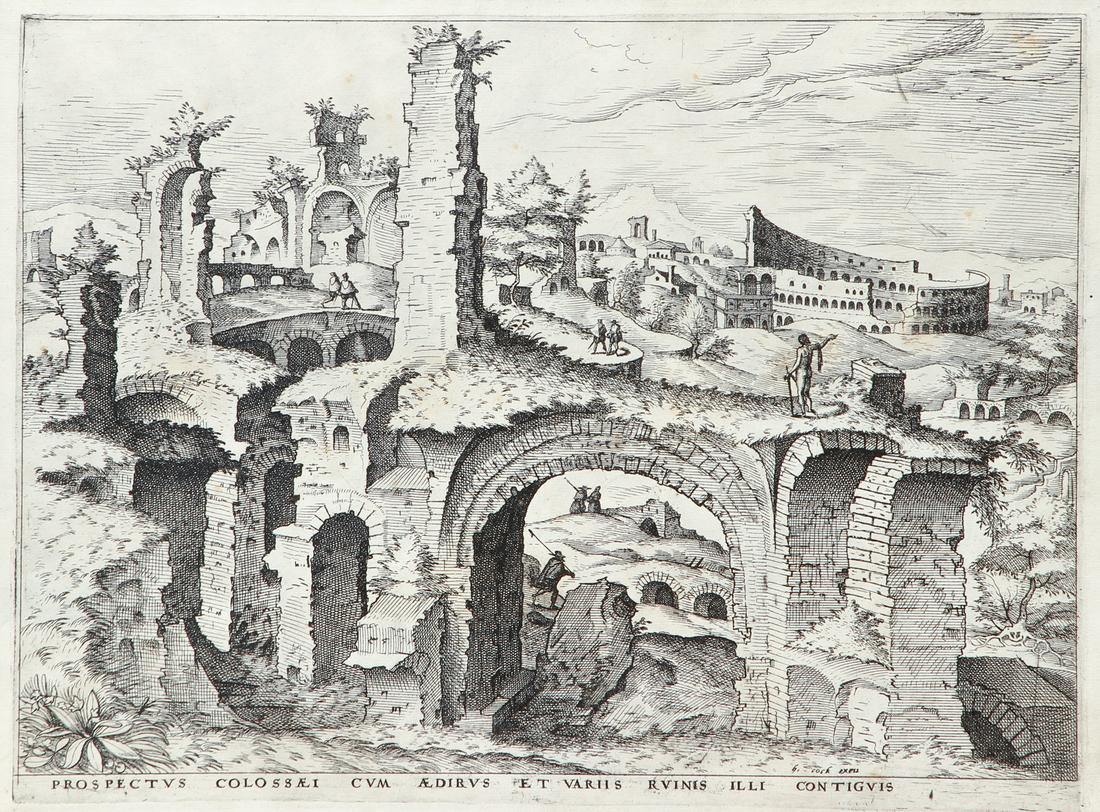 Hieronymus Cock Roman Ruins Etching 1551 (1 of 9)