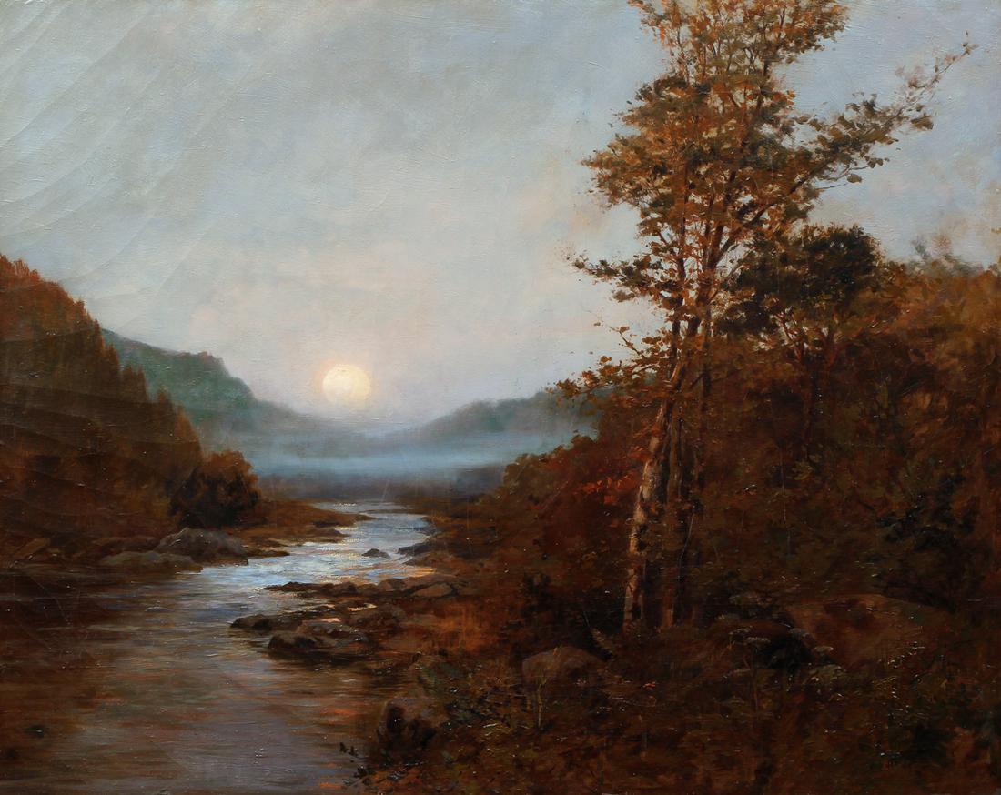 Albert Strange Sunset River Oil Painting (1 of 8)