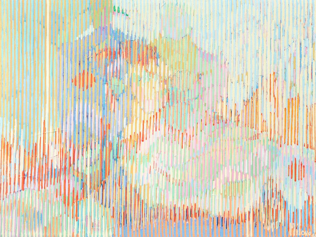 Maggie Milono 1980 painting San Marco: Milono, Maggie, (20th Century American), San Marco, 1980, oil on canvas, 30 x 40 inches, signed and dated lower right, and signed and dated on canvas reverse,