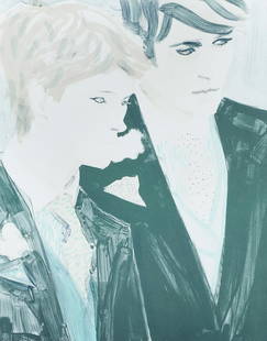 Elizabeth Peyton signed litho Prince Harry and Prince: Peyton, Elizabeth (American, born 1965) "Prince Harry and Prince William", 2000, lithograph printed in colors, 24 x 19 inches (61 x 48.3 cm) (sheet), pencil signed and numbered 166/350, Published by t