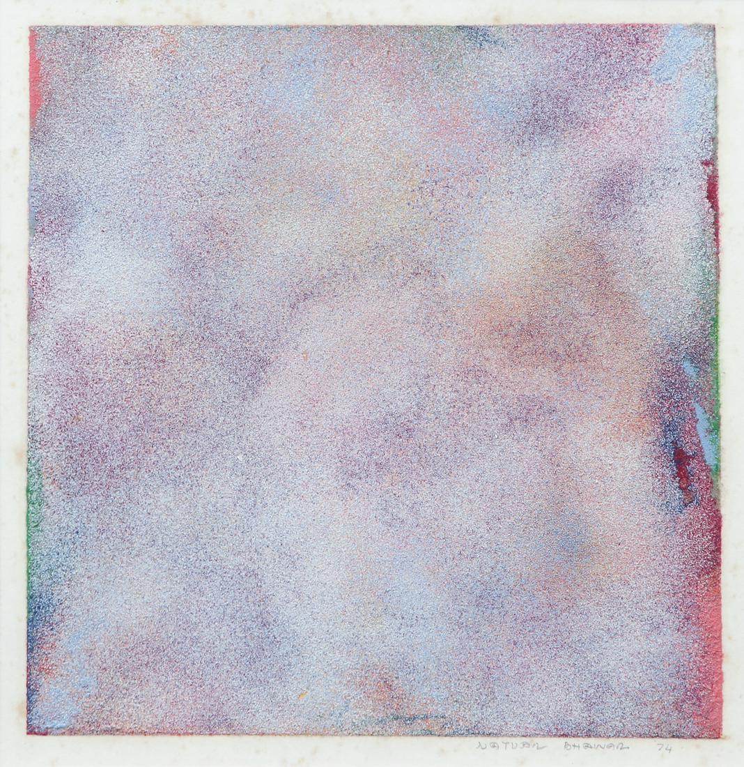 Natvar Bharsar Lyrical Abstraction dry pigment 1974 (1 of 7)