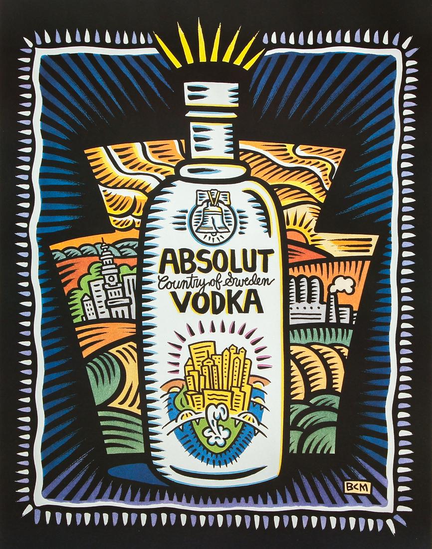 Burton Morris 1991 orig serigraph Absolute Pennsylvania (1 of 8)