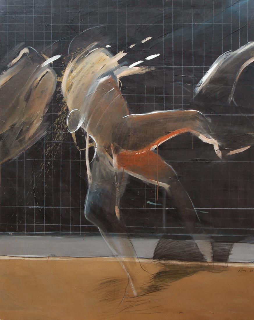 Chuck Olson The Winter Games Large Oil Ptg (1 of 8)