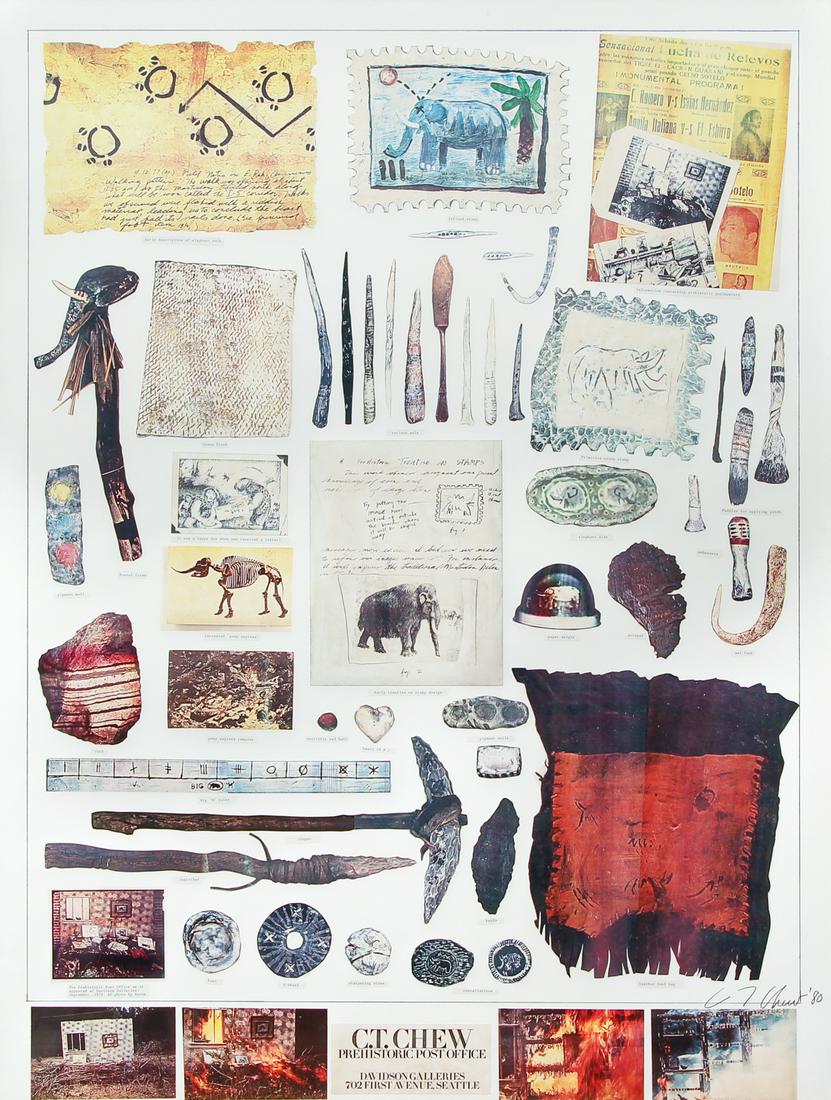 Carl C.T. Chew Prehistoric Post Office 1980 Collage (1 of 9)