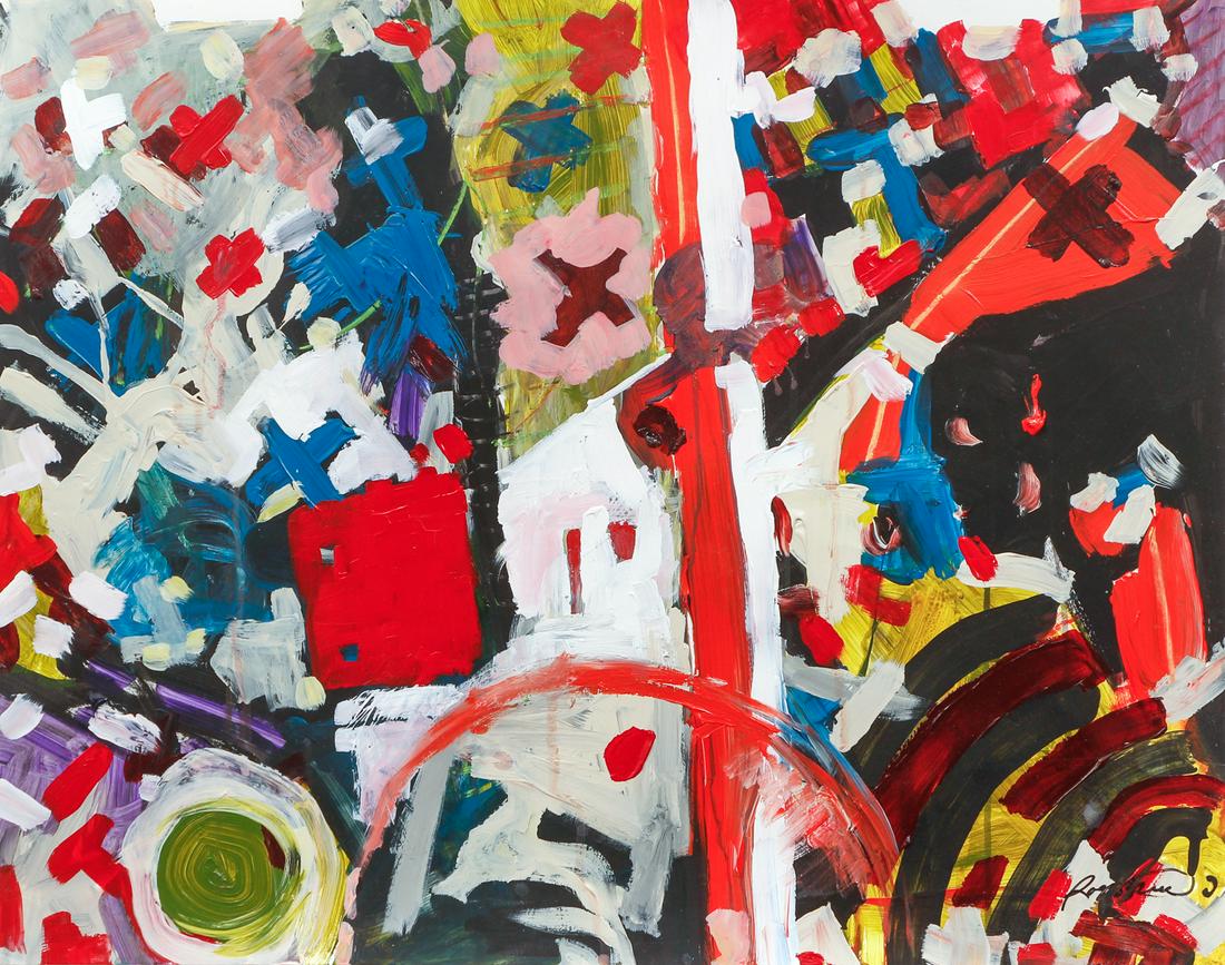 Contemporary Abstract Painting on paper (1 of 7)