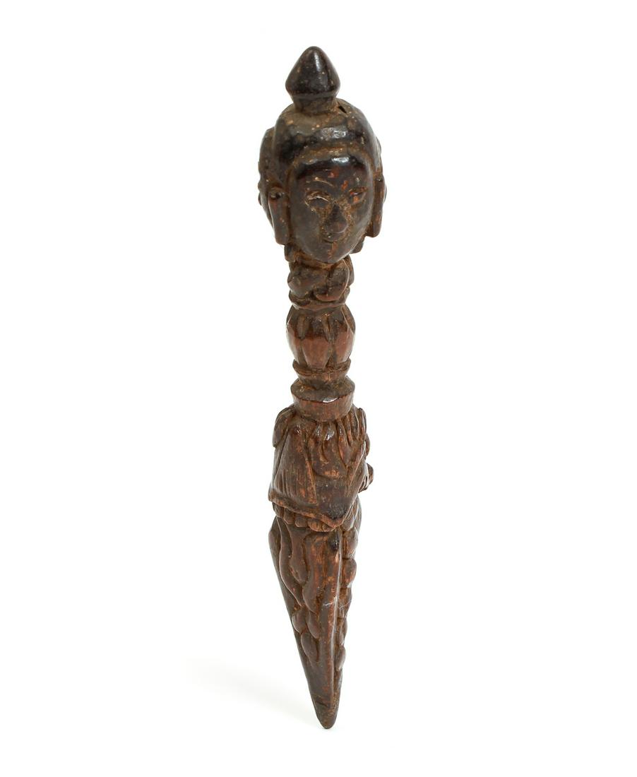Tibetan Wood Phurpa Kila Dagger Stake (1 of 12)