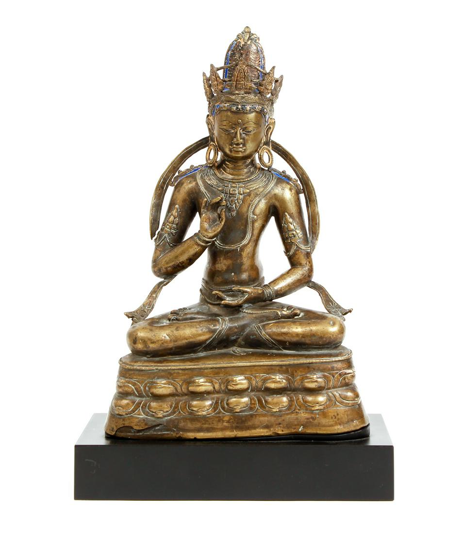 Tibetan Bronze Buddha Amoghasiddhi Figure (1 of 13)