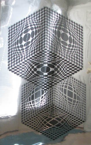 Victor Vasarely Serigraph on Foil