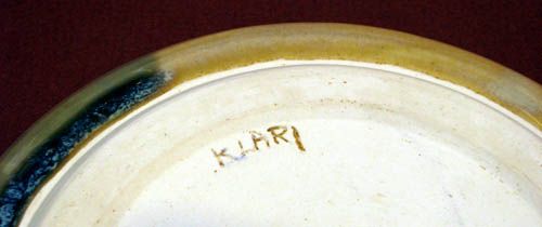 9 Ceramic Plates and 1 bowl by Klara Kaufman - 5
