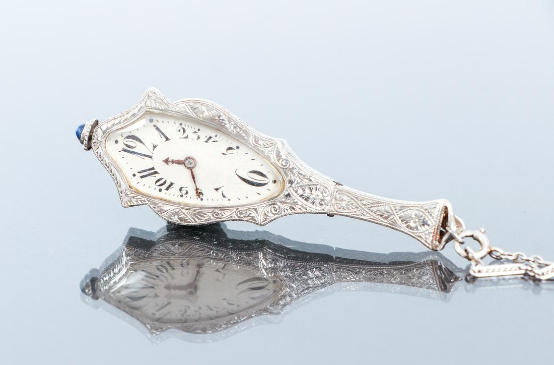 Art Deco Diamond Case Pendant Watch (1 of 7)