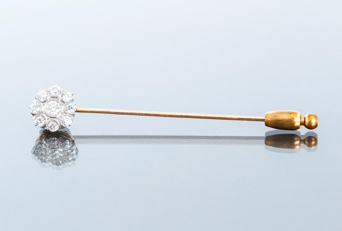 Antique Diamond Cluster Stick Pin (1 of 4)