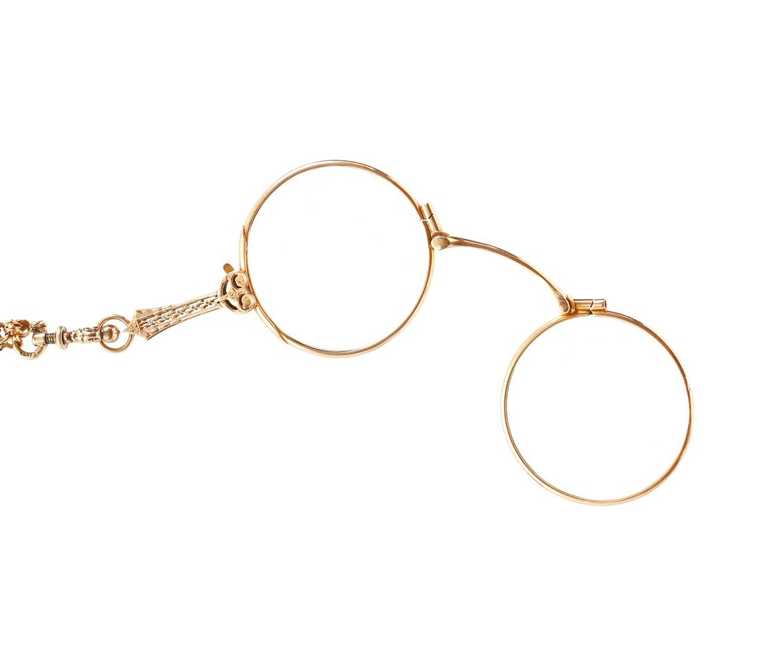 Antique 14K Lorgnette and Chain (1 of 5)