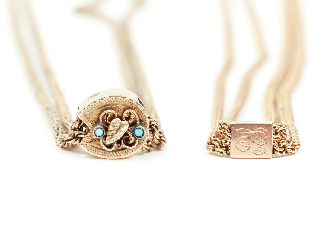 Two Antique 14K Gold Muff Chains (1 of 8)