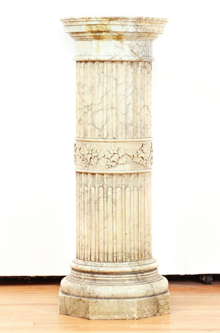 Faux Marble Classical Fluted Column Stand (1 of 8)