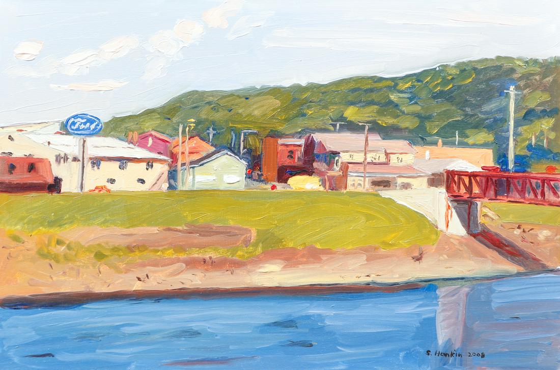 Stephen Hankin Oil Ptg Pittsburgh River Ford (1 of 8)