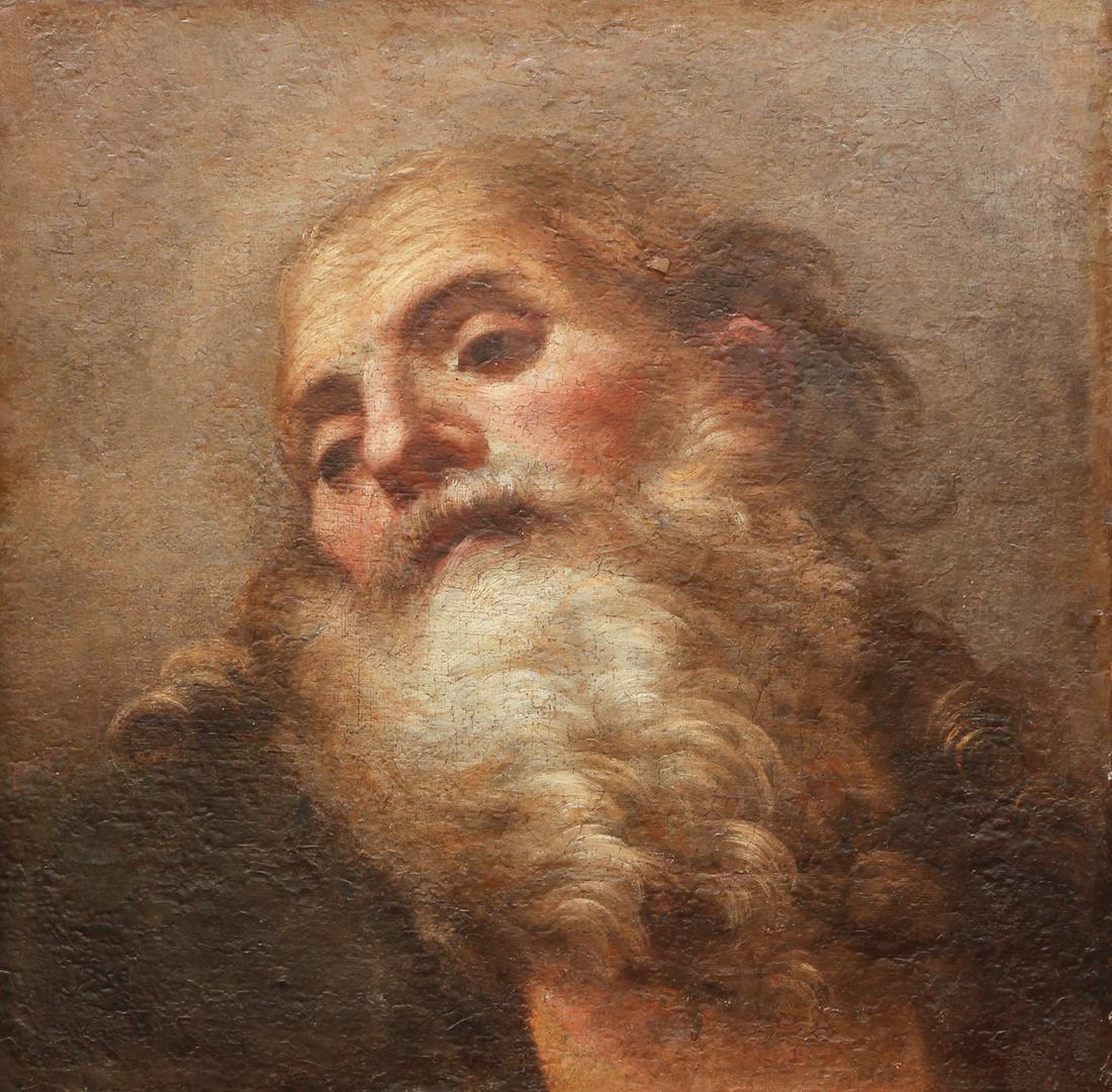 European Portrait Bearded Man Oil Ptg (1 of 8)