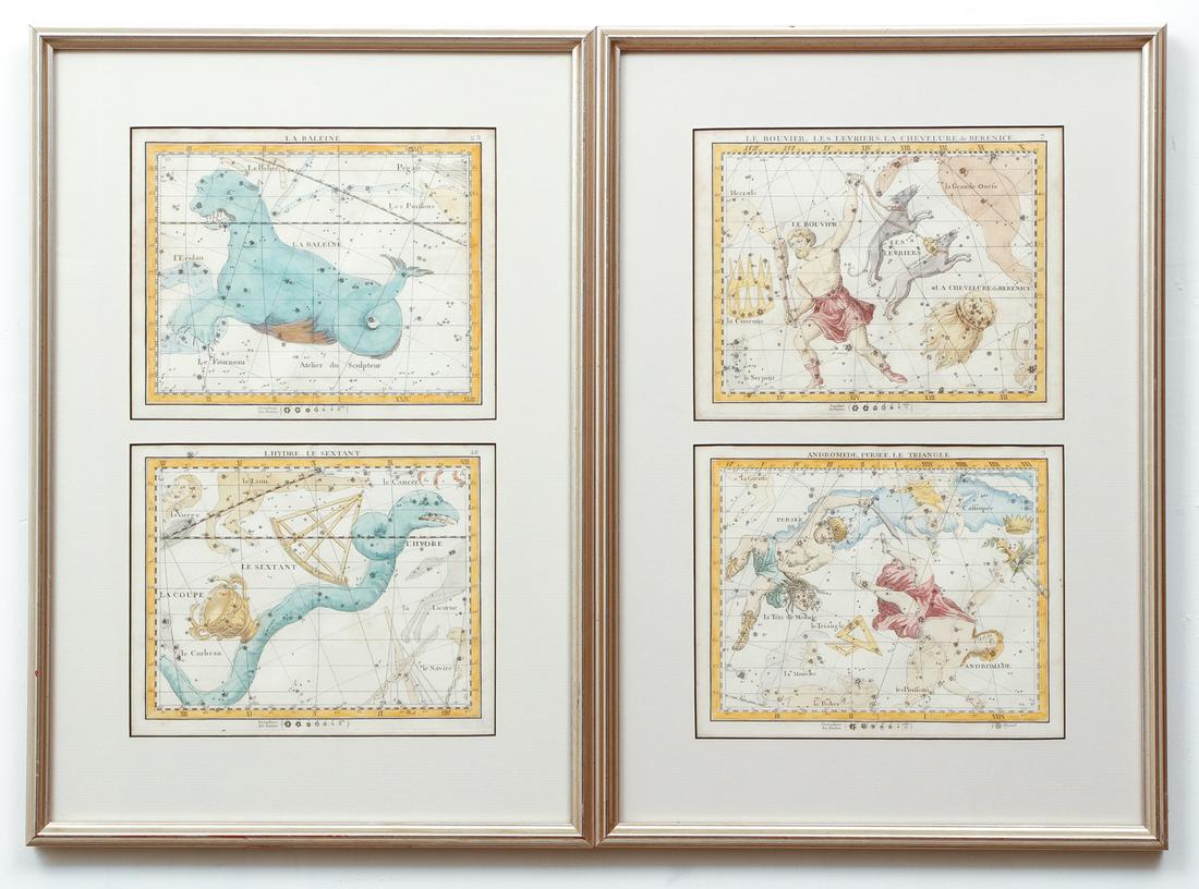 Flamsteed 4 Celestial Charts Hand Colored 1795 (1 of 13)