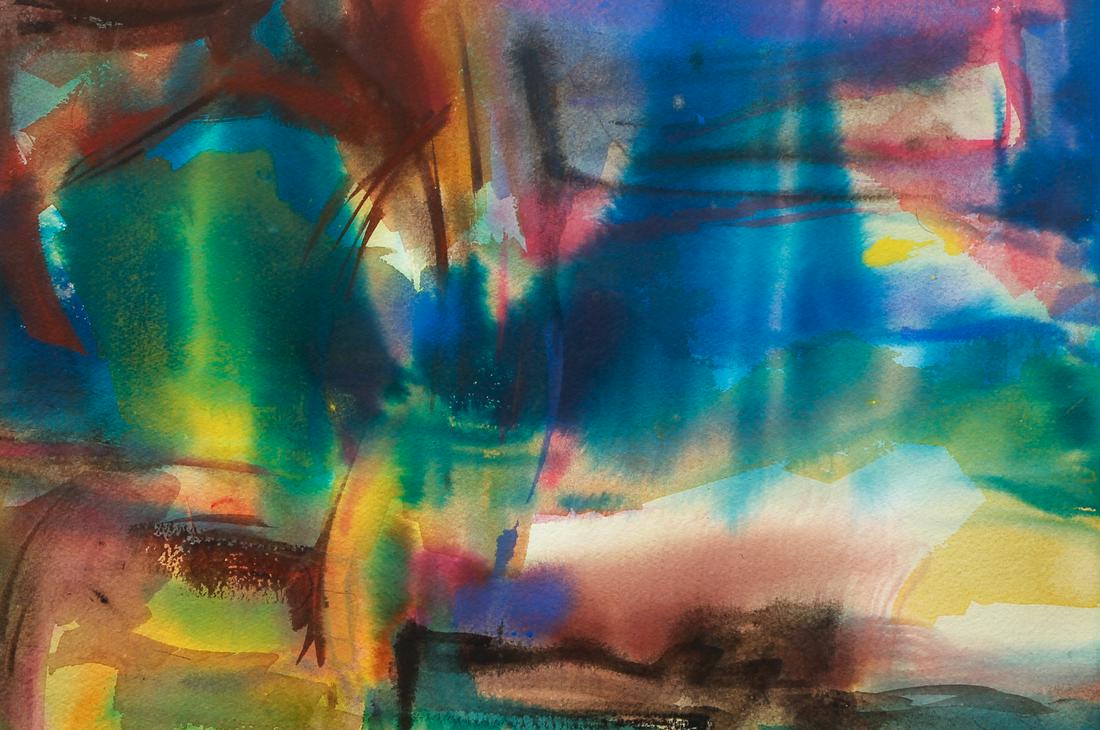 Pair Jerry Caplan Watercolor Paintings (1 of 15)