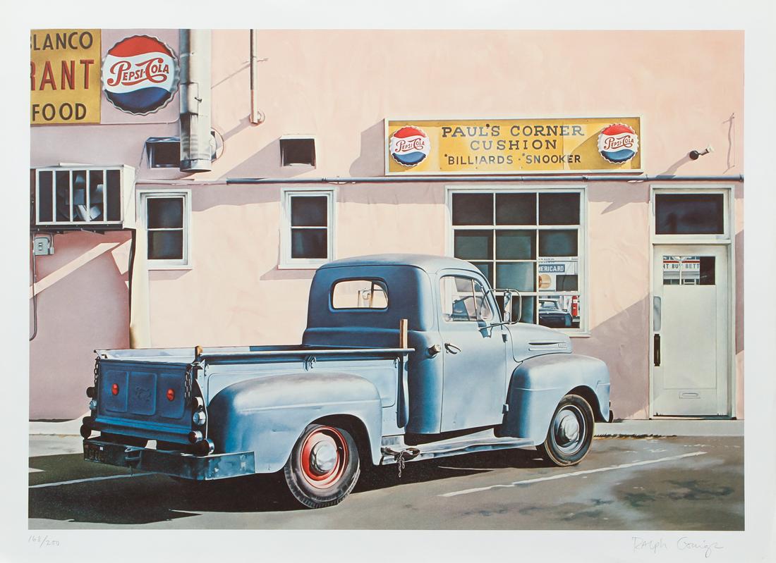 Ralph Goings orig litho Paul's Corner Cushion (1 of 8)