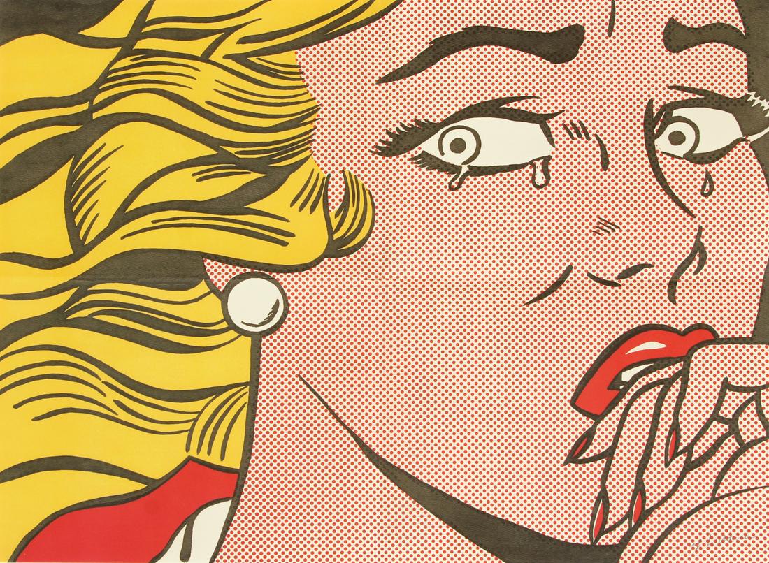 Signed Roy Lichtenstein Crying Girl Mailer 1963 (1 of 11)