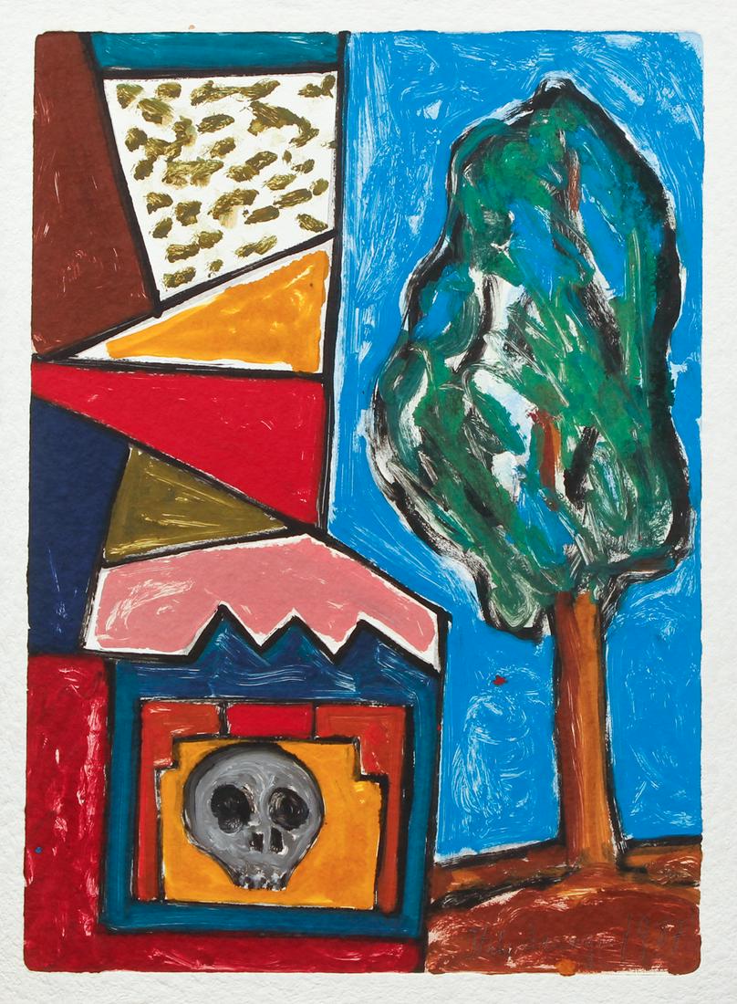 Italo Scanga Landscape 1987 color monotype (1 of 6)